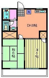 コーポ三角【2階】の間取り