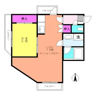 プロスパー市ヶ尾【1階】の間取り