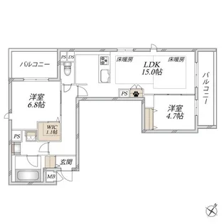 Victoire南流山【2階】の間取り