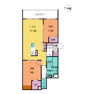キルシュバオム55【2階】の間取り