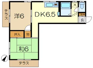 第二 スカイハイツ【1階】の間取り