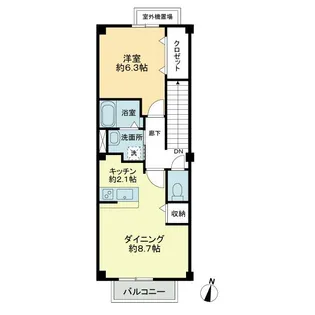 アヴァンセ田村【2階】の間取り