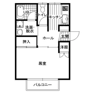 ハイツ石泉【1階】の間取り