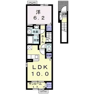 サイド ツー【2階】の間取り
