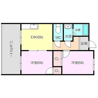 シャルル新大阪【4階】の間取り