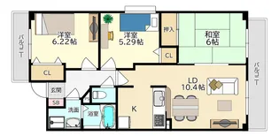 デュオ平松【3階】の間取り