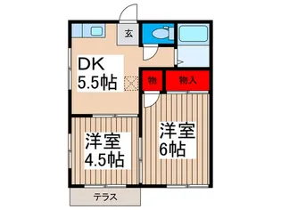 アネックス谷塚【1階】の間取り
