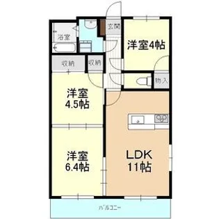 ファミーユみなみ【3階】の間取り