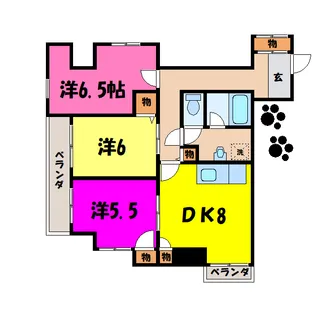 メゾン筑波嶺(熊谷市銀座)【2階】の間取り