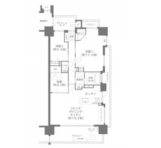 ヴェルディ岡山駅前【7階】の間取り