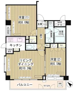 パークブルーム三葉【2階】の間取り