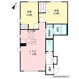 ガーデンズフォレナ B棟【1階】の間取り