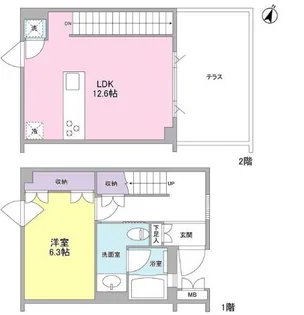 Arte 哲学堂【1階】の間取り