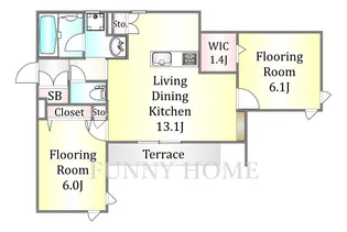 Bloom深沢【1階】の間取り