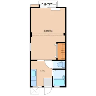 賀長ハイツII【1階】の間取り
