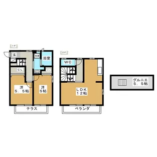 タウン泉 N2棟【2階】の間取り