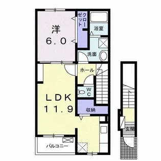 ブロッサム リアサ館【2階】の間取り