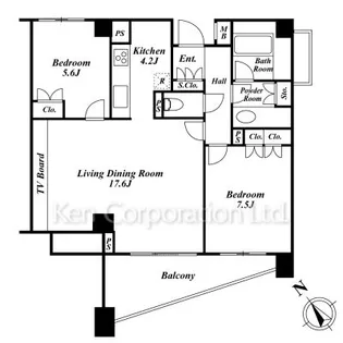 グランドメゾン中目黒THECLASS【2階】の間取り