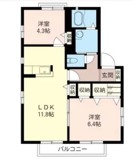 ルミエールII【2階】の間取り