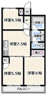 ジェイクイーン湯里【3階】の間取り