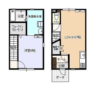 ビオラ新富山A棟【1階】の間取り