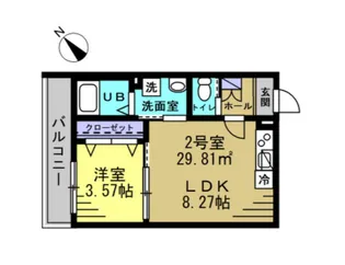 グランデ新検見川【1階】の間取り