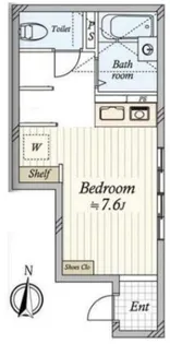 キャスティア一橋学園II【1階】の間取り