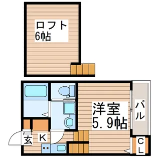 アーバンプレイス中江【2階】の間取り