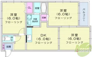 第5メゾンアカマ【1階】の間取り