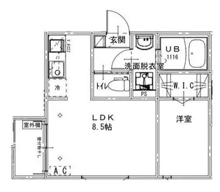 Astro Residence 西大宮【2階】の間取り