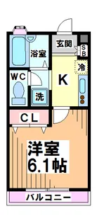 スカイキープ明大前【1階】の間取り