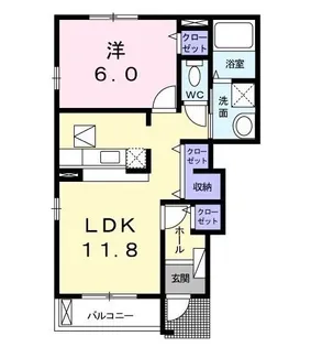 セレーノ【1階】の間取り
