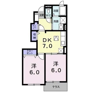 ウェルフェアA【1階】の間取り