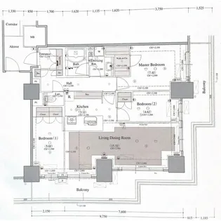 Brillia Tower KAWASAKI【17階】の間取り