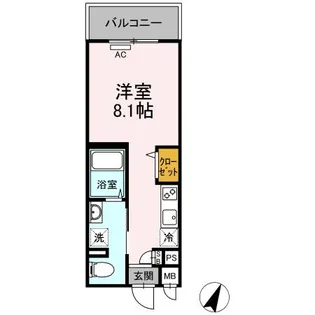 グランジュール大手町【4階】の間取り