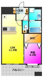 LIBTH高宮II【6階】の間取り