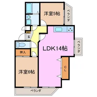 ヒルズ茶園【1階】の間取り