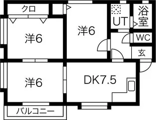 グリーンピアB【1階】の間取り