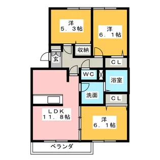 グランドマーニ A【3階】の間取り