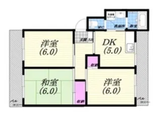 芦屋東山プリンス【4階】の間取り