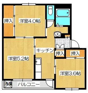 ヴィラナリー折戸1号館【3階】の間取り