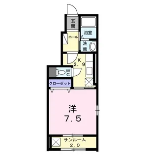 ブリッサ ベルデC【1階】の間取り