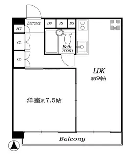 市ヶ谷春日マンション【11階】の間取り