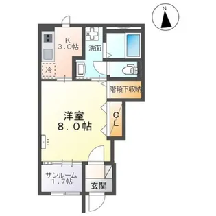 カナロアV【1階】の間取り