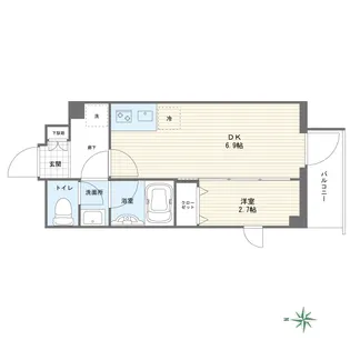 プライムネクサス大鳥居 Air Court【2階】の間取り
