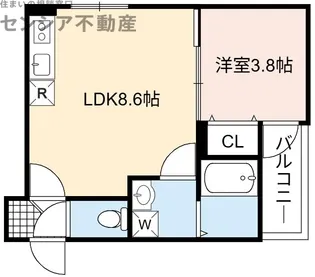 サンフィールロジェ大阪城公園【1階】の間取り