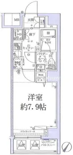 スクエアシティ横浜新子安【8階】の間取り