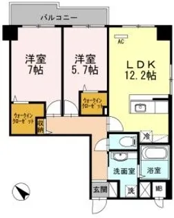 オーチャードK【1階】の間取り