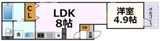 ハーモニーテラス新栄【2階】の間取り