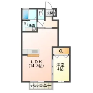 ラヴィベール【1階】の間取り